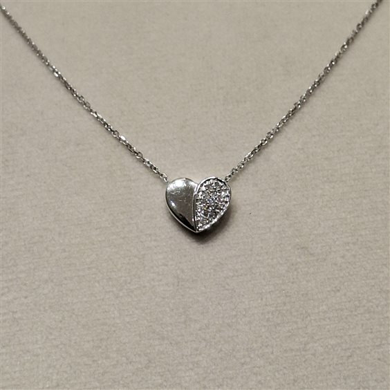 Collana Fanton Gioielli Donna COLLANE DIAMANTI in Oro bianco Diamante 0.06 Ct COOR-216-52 - COOR-216-52